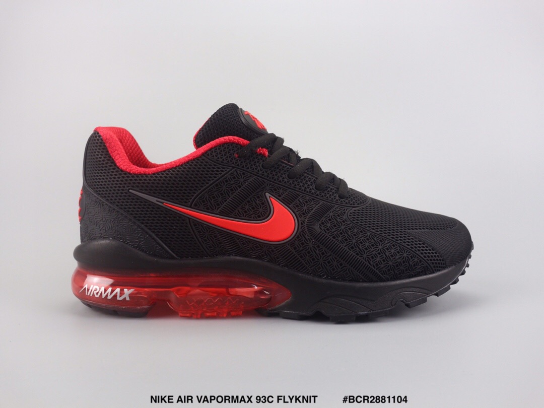 Nike Air Max VaporMax 93c Flyknit Black Reddish Orange Shoes